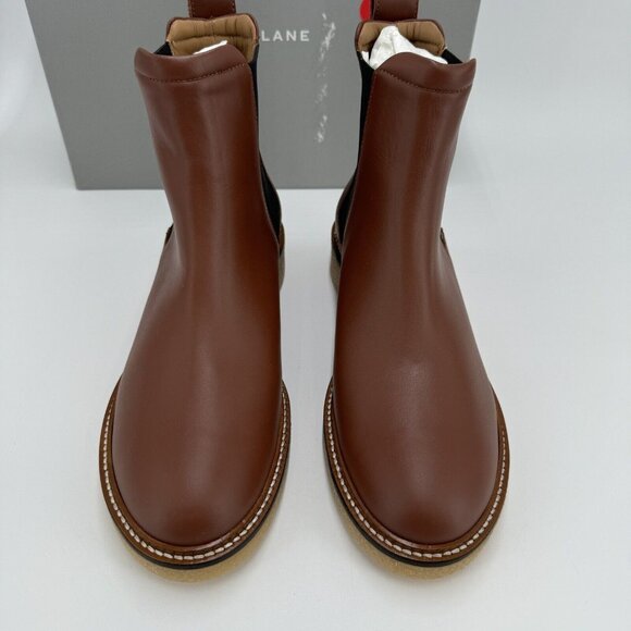 Everlane The Italian Leather Chelsea Boot Tobacco Brown 7.5 Women's Gum Outsole - Picture 3 of 10